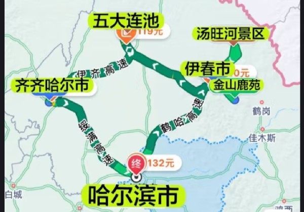 小兴安岭环线
